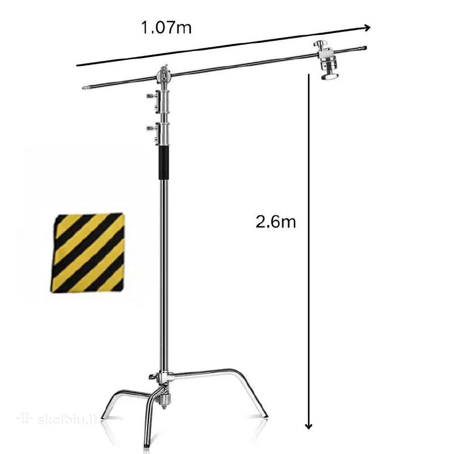 Profesionalus C-stand stovas su ratukais - nuotraukos Nr. 12