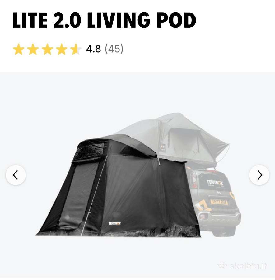 Akcija-stogo palapinė bagažinė Tentbox Lite - nuotraukos Nr. 4