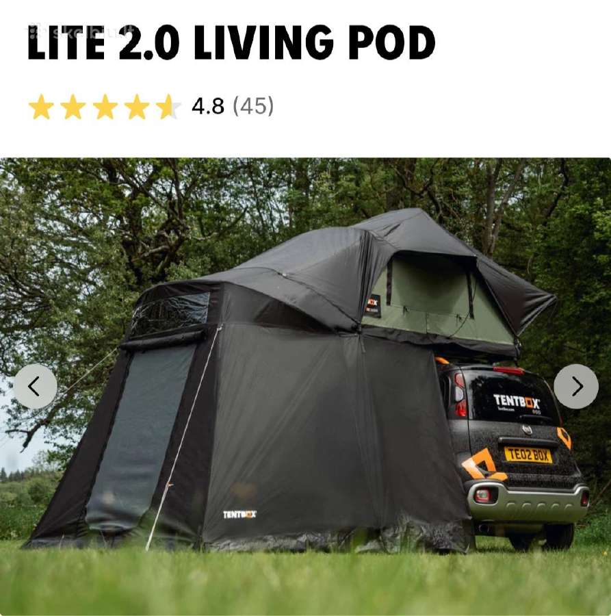 Akcija-stogo palapinė bagažinė Tentbox Lite - nuotraukos Nr. 5