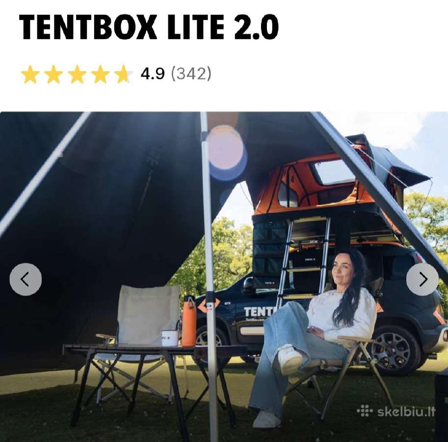 Akcija-stogo palapinė bagažinė Tentbox Lite - nuotraukos Nr. 9
