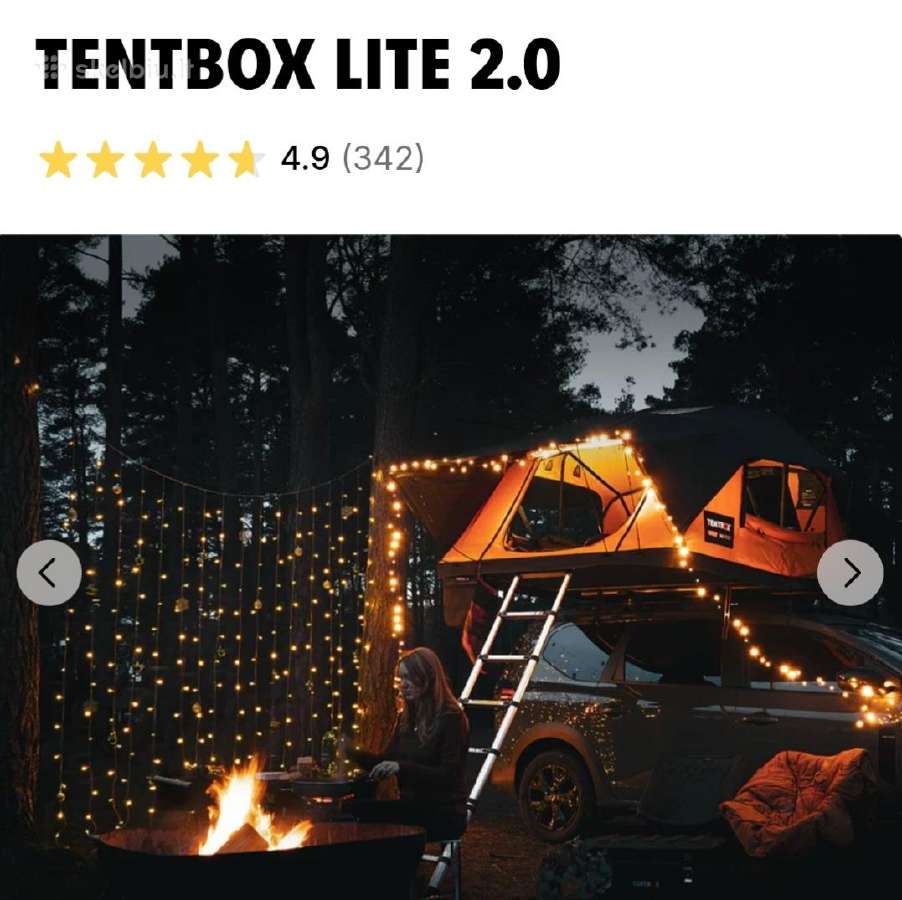 Akcija-stogo palapinė bagažinė Tentbox Lite - nuotraukos Nr. 10