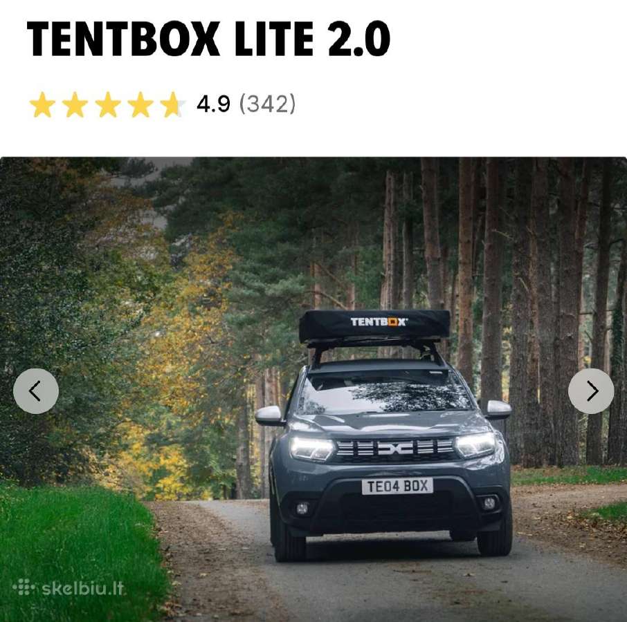 Akcija-stogo palapinė bagažinė Tentbox Lite - nuotraukos Nr. 11