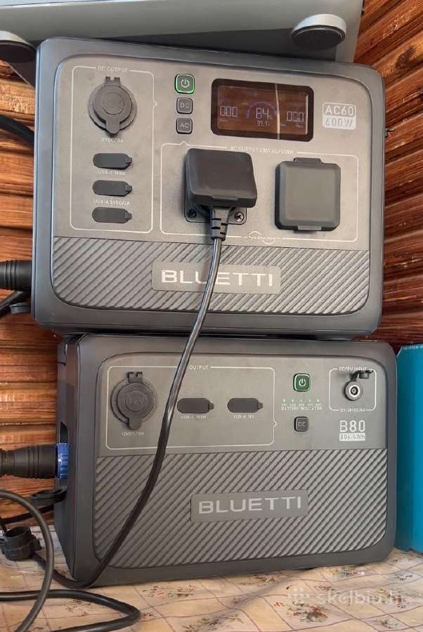 Bluetti Ac60 + B80 power station akumuliatorius