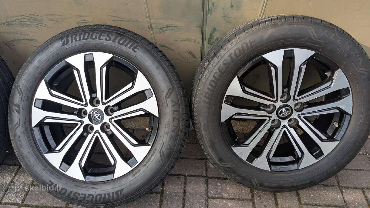 Originalūs Toyota Rav4 R18 ratlankiai su vasarinėm - nuotraukos Nr. 2