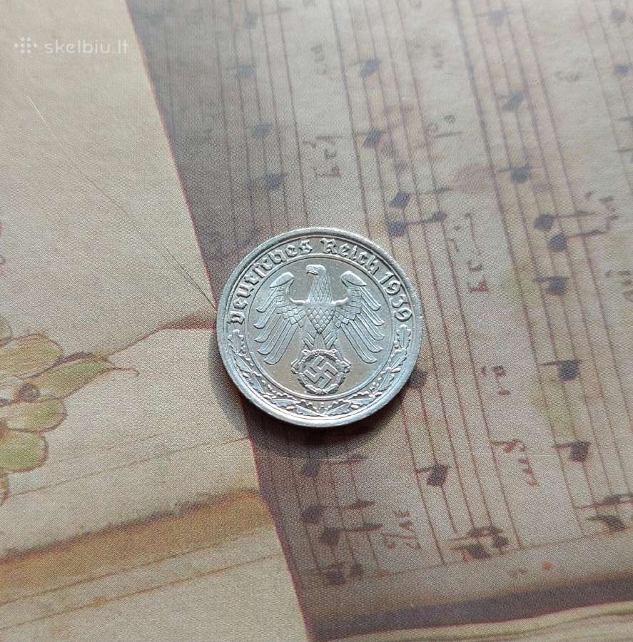 50 reichspfennig 1939 A Vokietija - nuotraukos Nr. 2