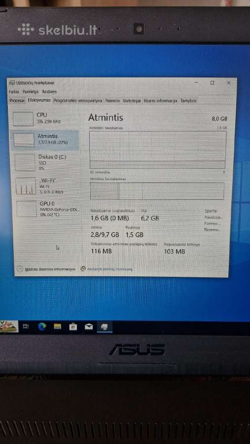 Asus Tuf Gaming Fx504 - nuotraukos Nr. 6