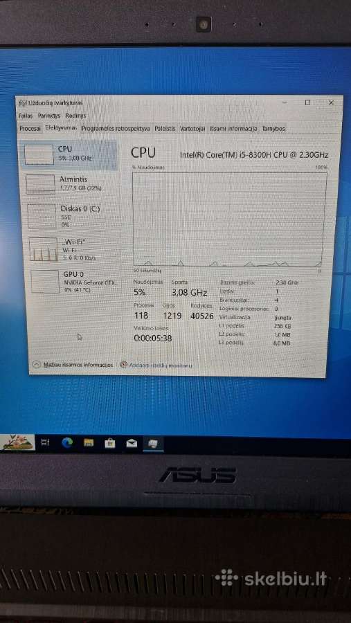 Asus Tuf Gaming Fx504 - nuotraukos Nr. 5