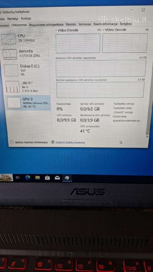 Asus Tuf Gaming Fx504 - nuotraukos Nr. 9