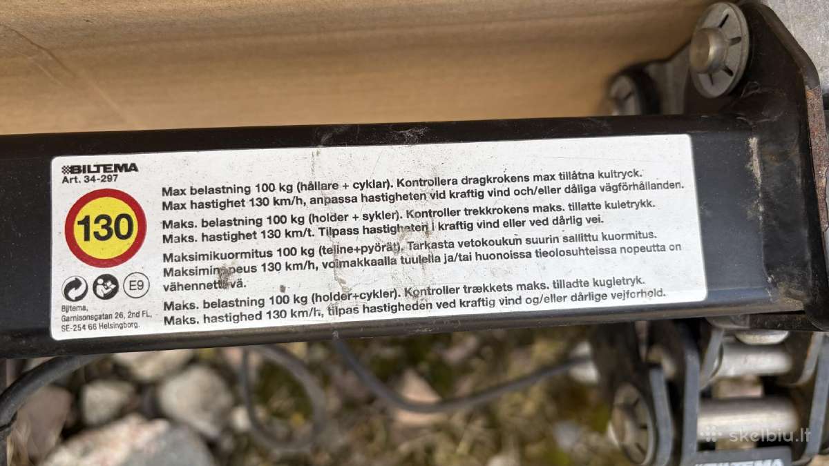 Dviračių laikiklis Biltema;thule - nuotraukos Nr. 3