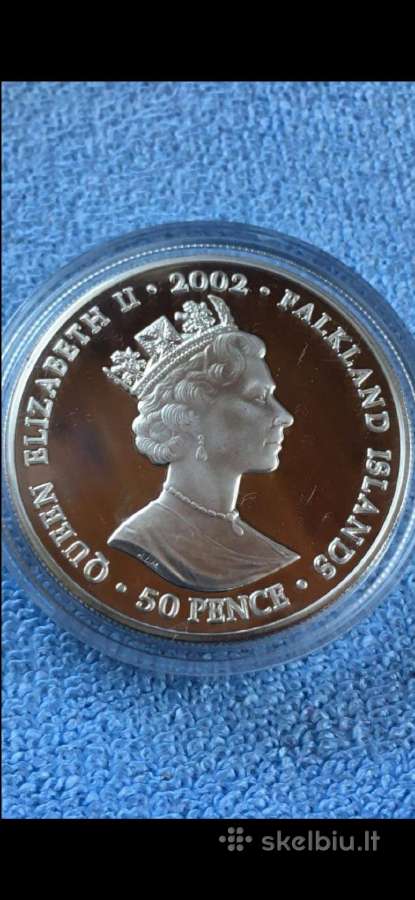 Moneta Falkland isl. 2002m. 50 pensu, sidabras - nuotraukos Nr. 2