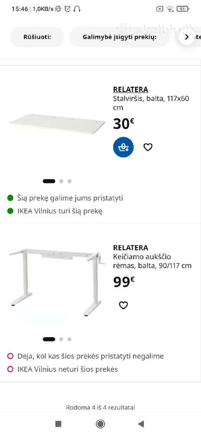 Keičiančios aukščio stalo rėmas - nuotraukos Nr. 2