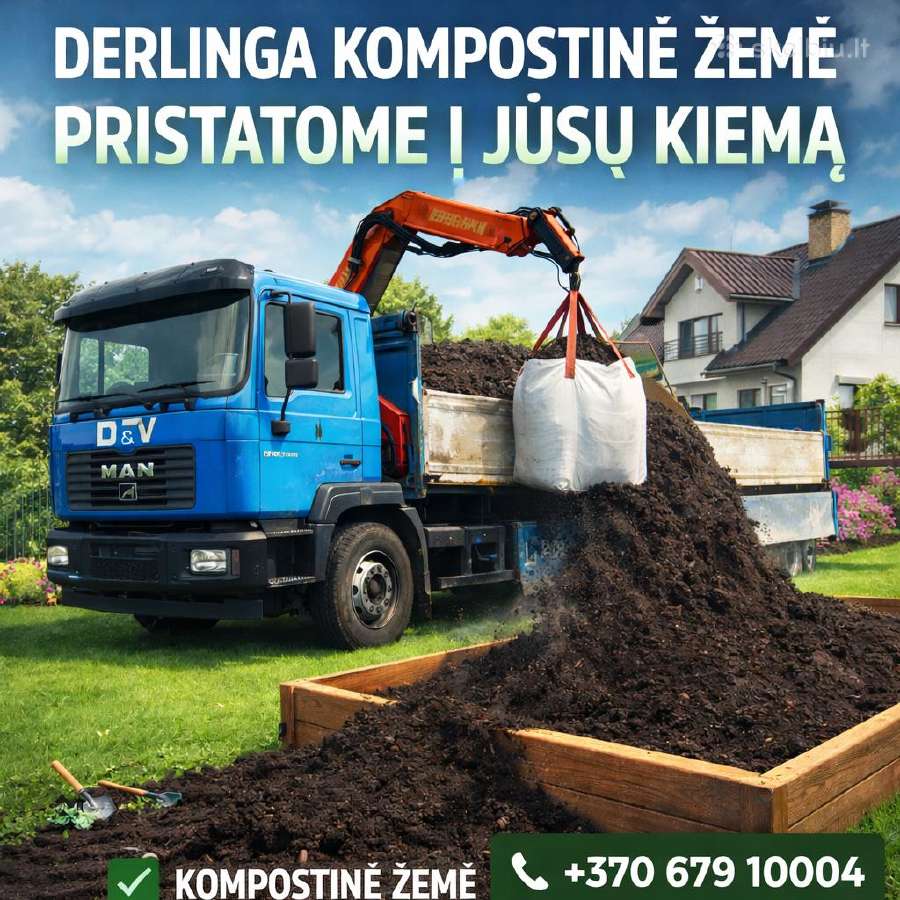 Kompostinė žemė Kaune ir Kauno rajone