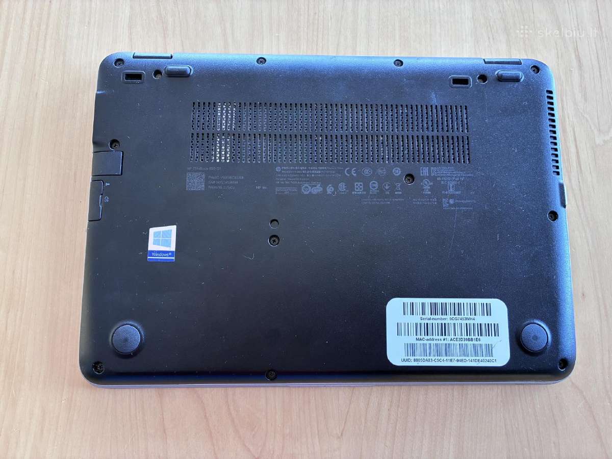 Hp Elitebook 820 G3 (su defektu). 12 GB/500 GB M2 - nuotraukos Nr. 2