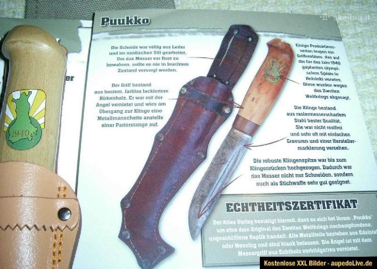 Suomijos armijos „puukko“ peilis - nuotraukos Nr. 12