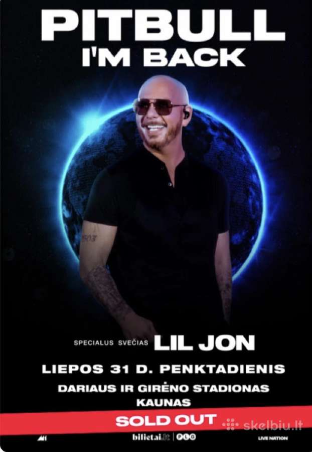 Pitbull bilietas