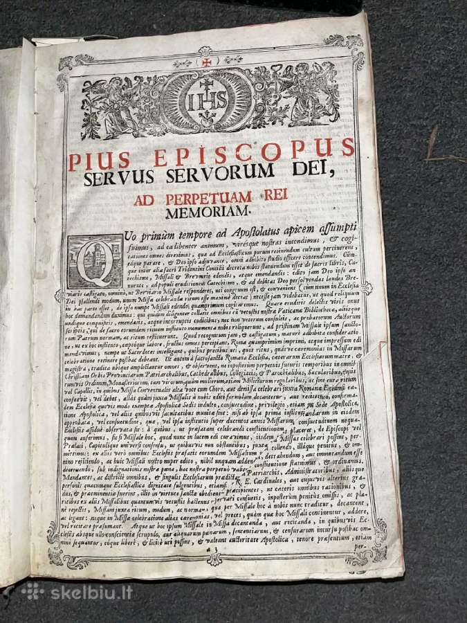 Sena religinė knyga „Missale Romanum“ 1774 m. - nuotraukos Nr. 3
