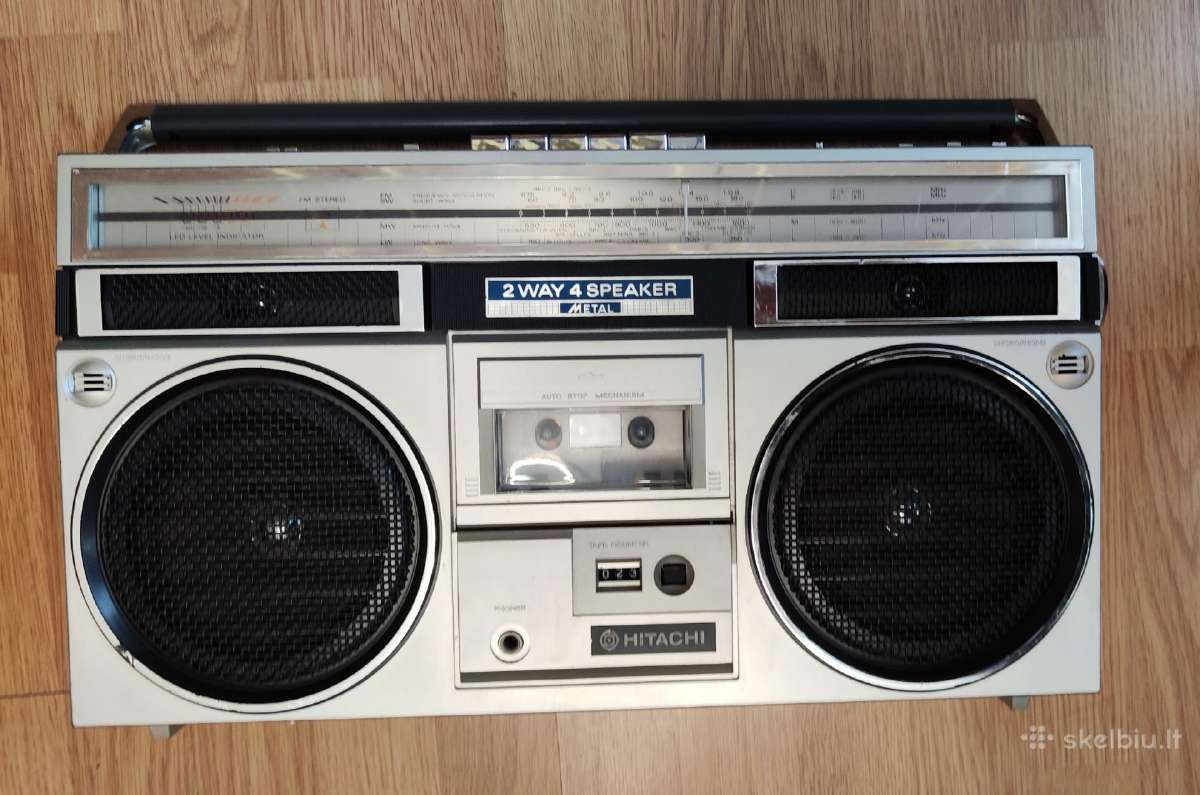 Magnetola Boombox Hitachi +chromo kasetės - nuotraukos Nr. 3