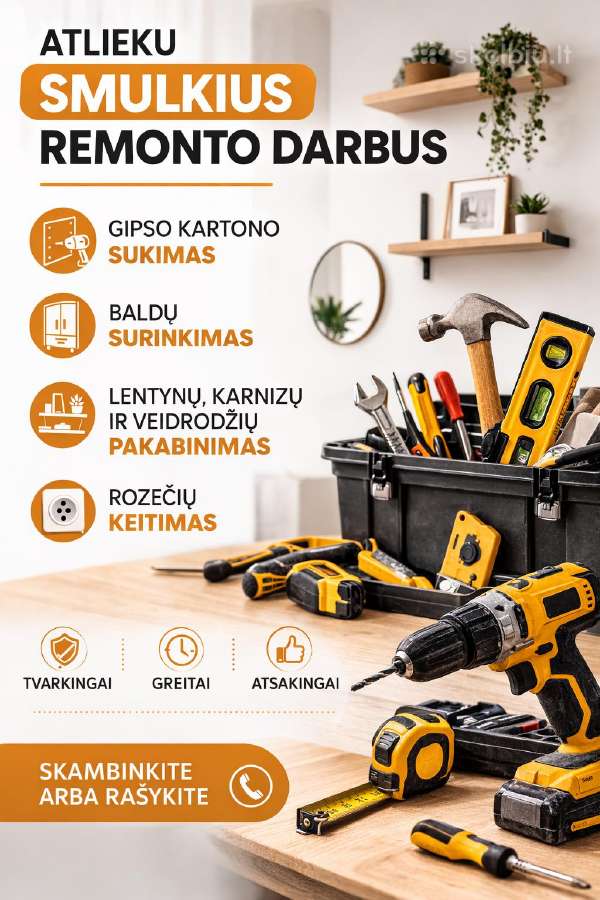 Smulkus remonto darbai, žolės pjovimas - nuotraukos Nr. 2