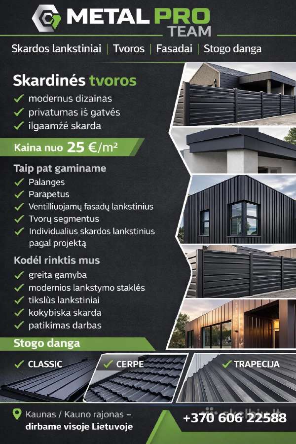 Rombinių tvorų segmentai Gamyba Kaune - nuotraukos Nr. 2