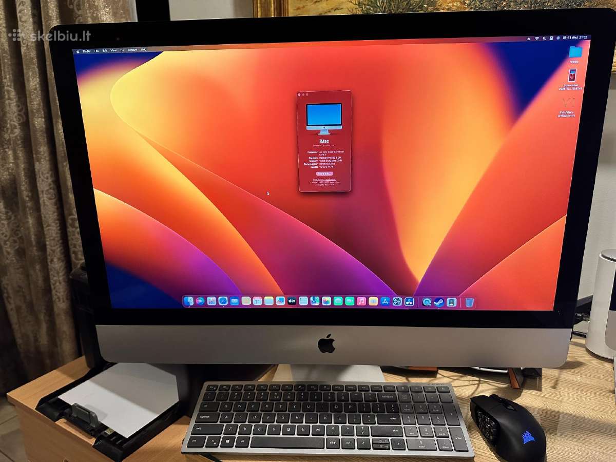 iMac Retina 5k, 27. 2017 4,2 GHz Intel Core i7 - nuotraukos Nr. 4