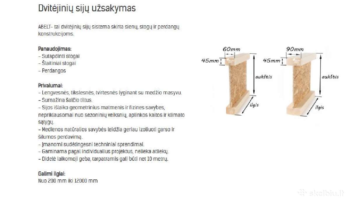 Sertifikuotos Dvitėjinės sijos, I beam !