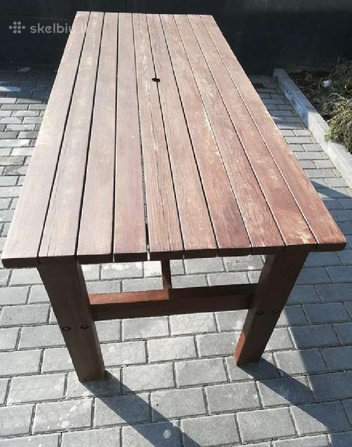 Lauko stalas ir 2 suolai - nuotraukos Nr. 4