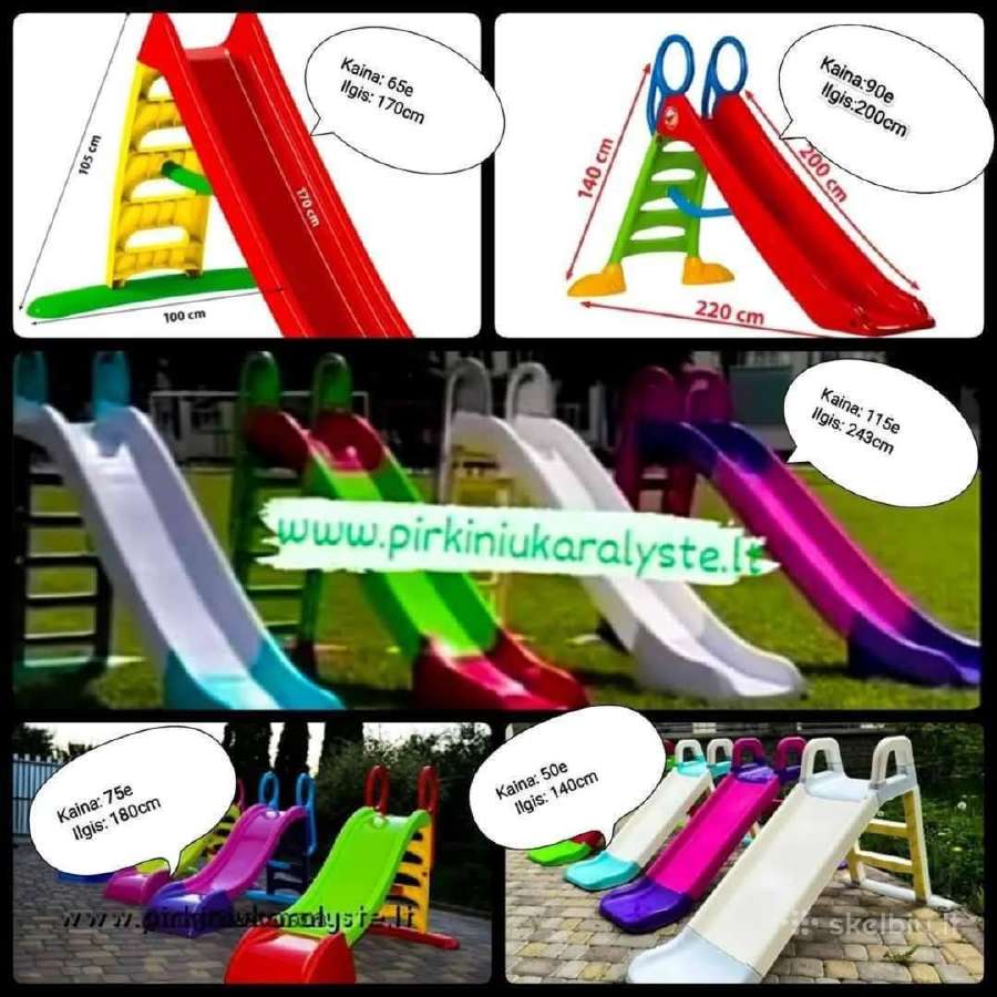Vaikiškos čiuožyklos –1.40 m, 1.80 m, 2.00 m, 2.43