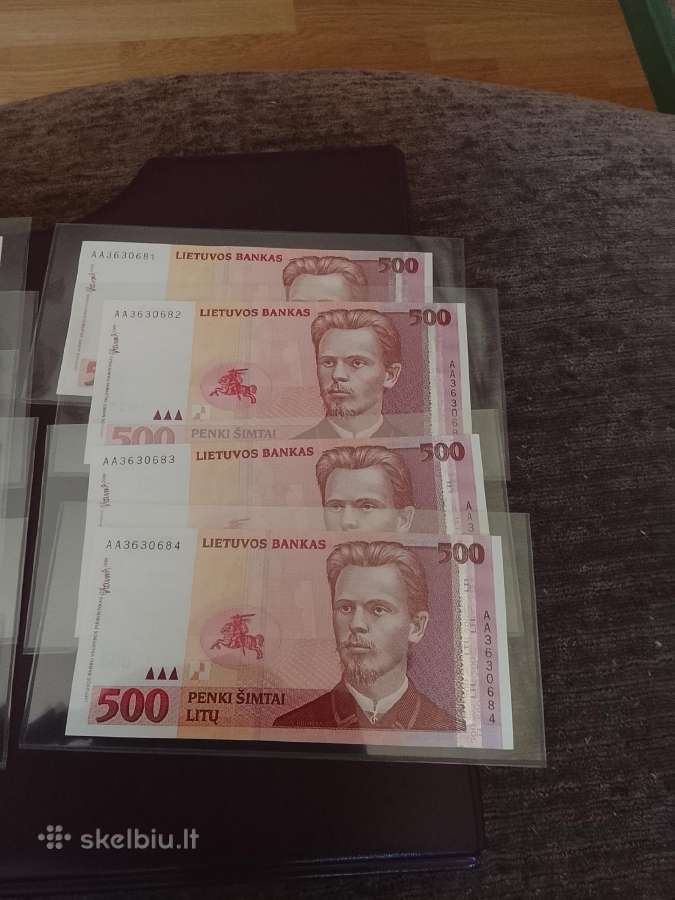 500 litų 2000m. Unc - nuotraukos Nr. 3