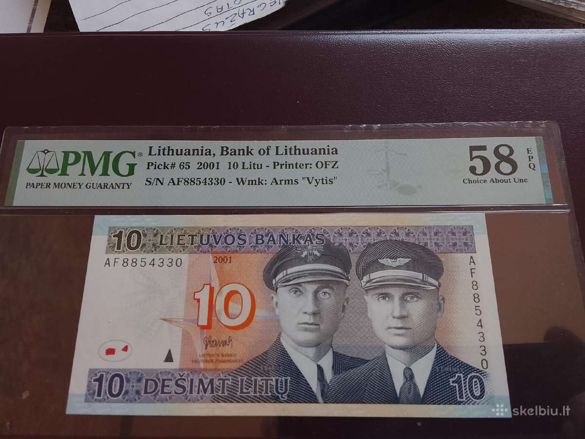 10 litų.2001m.
