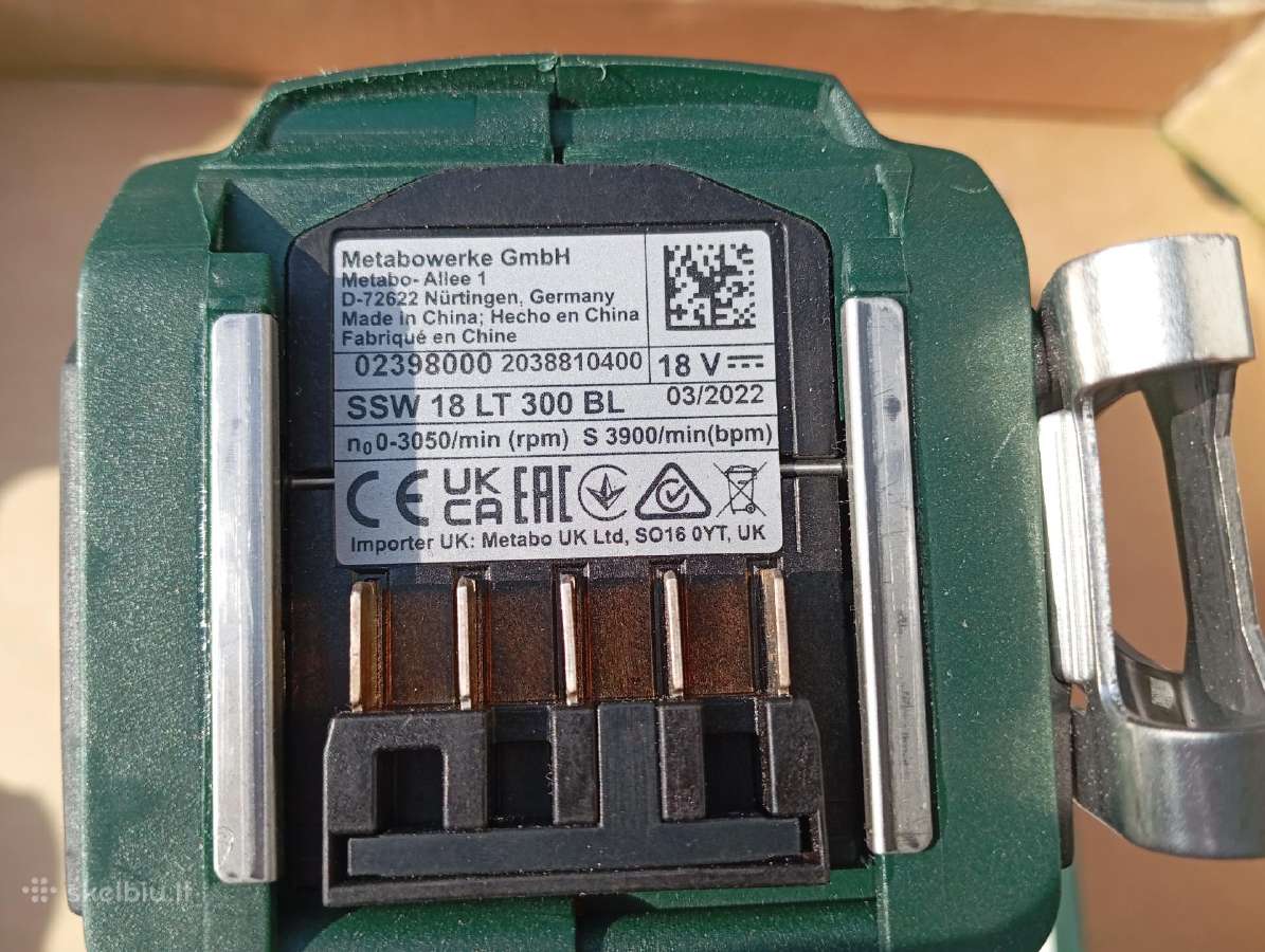 Metabo SSD 18 Lt 300 Bļ - nuotraukos Nr. 3