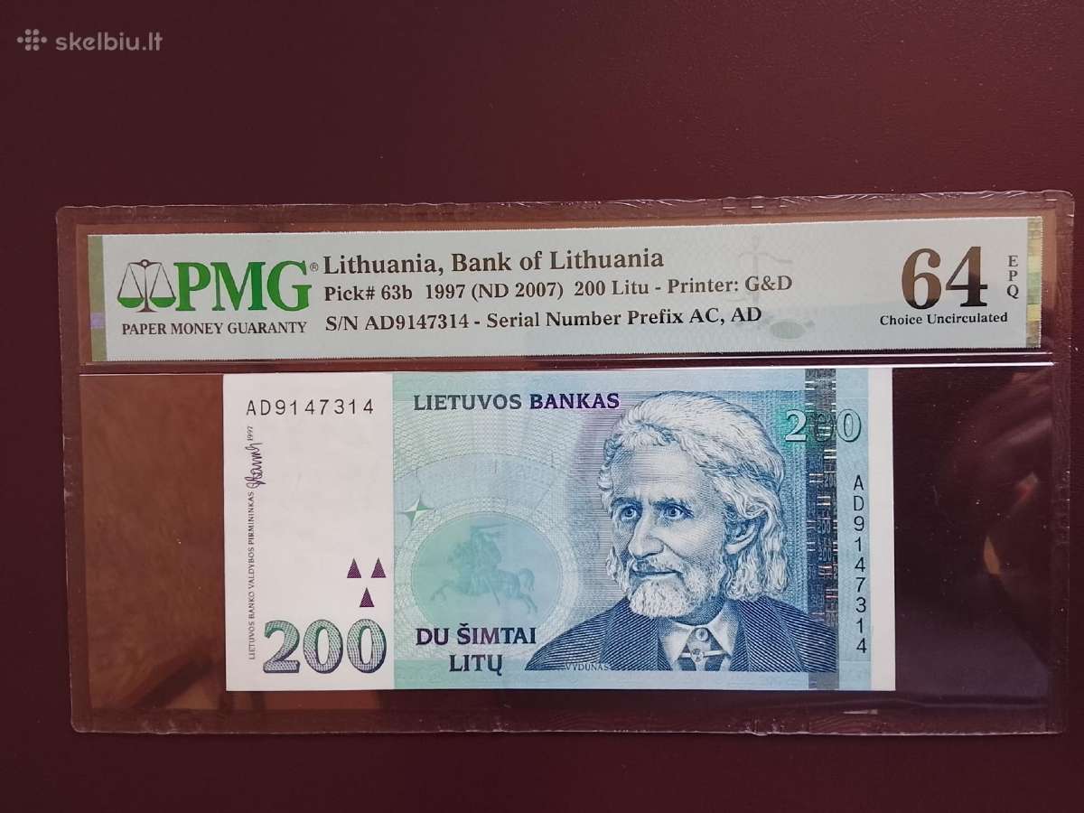 200 litų.1997m.