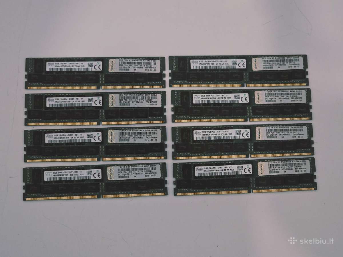 8x 32gb Ddr4-2400 Ecc Rdimm (pc4-19200/pc4-2400t)