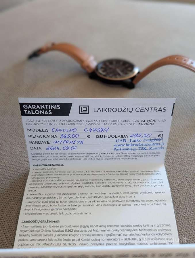 Candino laikrodis - nuotraukos Nr. 13