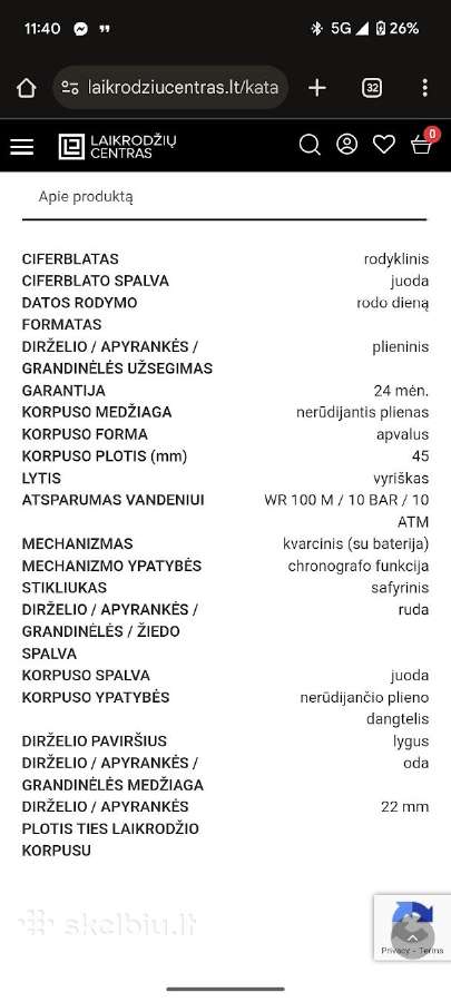 Candino laikrodis - nuotraukos Nr. 20