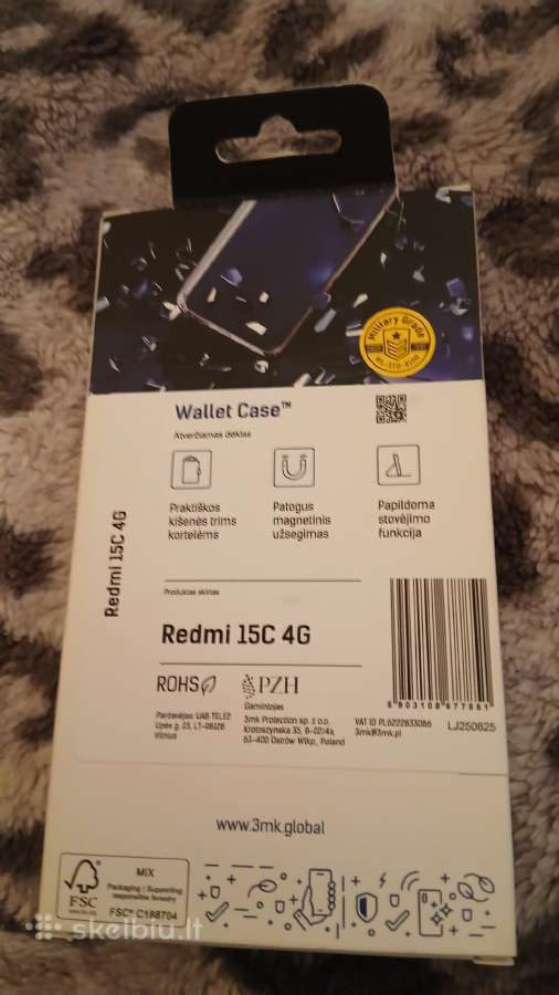 Naujas redme 15c telefono deklas