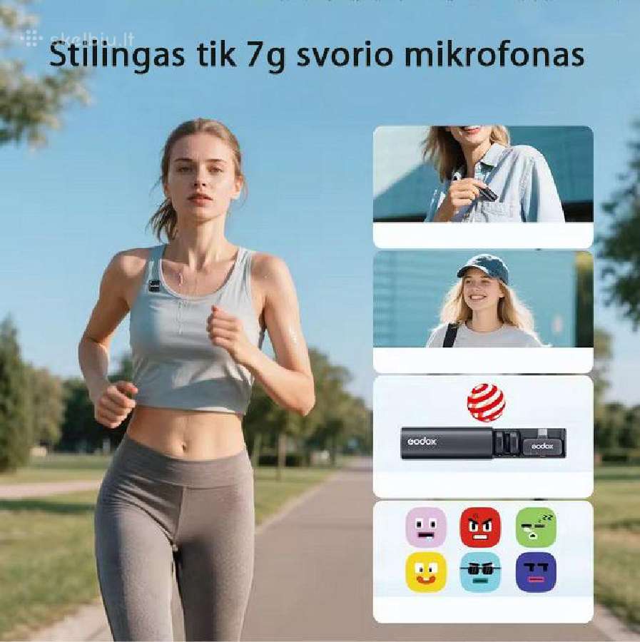 „godox“ belaidžiai mikrofonai telefonui - nuotraukos Nr. 3