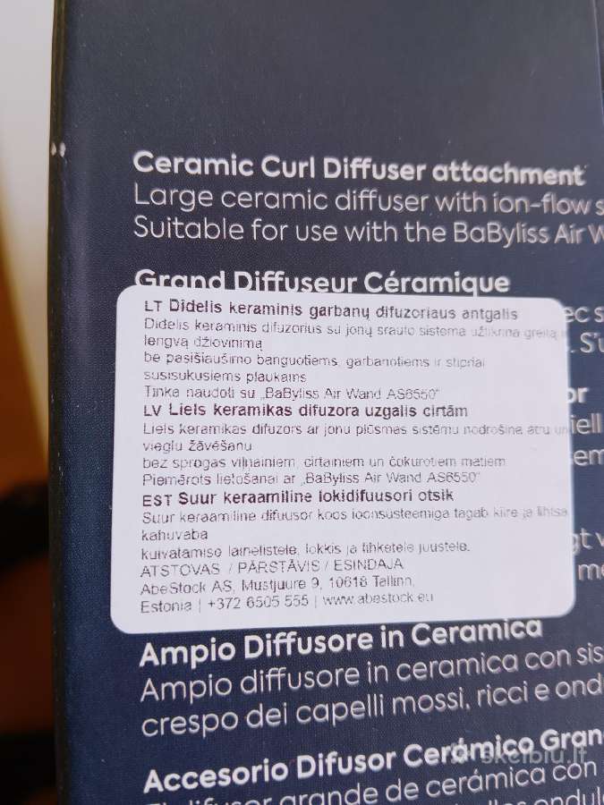 Babyliss keraminis garbanų difuzoriaus antgalis - nuotraukos Nr. 4