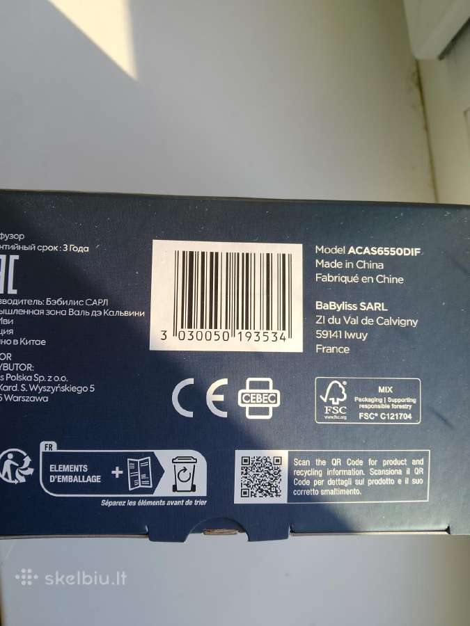 Babyliss keraminis garbanų difuzoriaus antgalis - nuotraukos Nr. 5