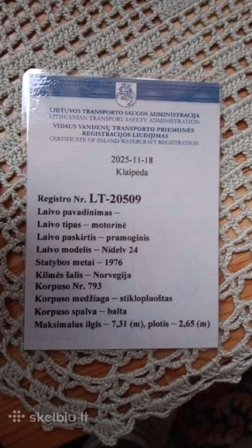 Parduodamas šeimyninis laivelis - nuotraukos Nr. 12