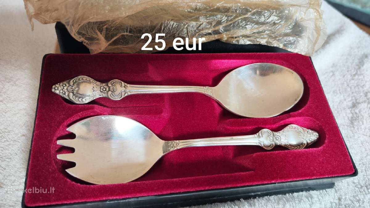Melchioriniai vintažiniai stalo įrankiai - nuotraukos Nr. 3