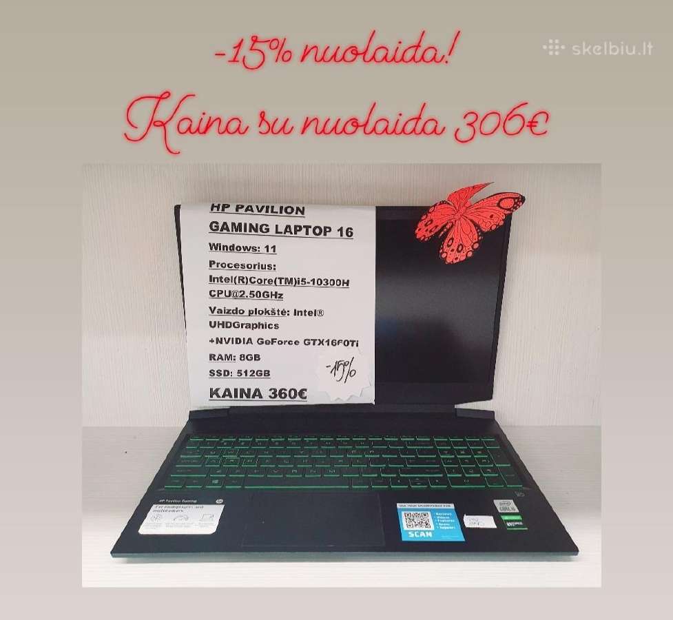 Nešiojamas kompiuteris Hp
