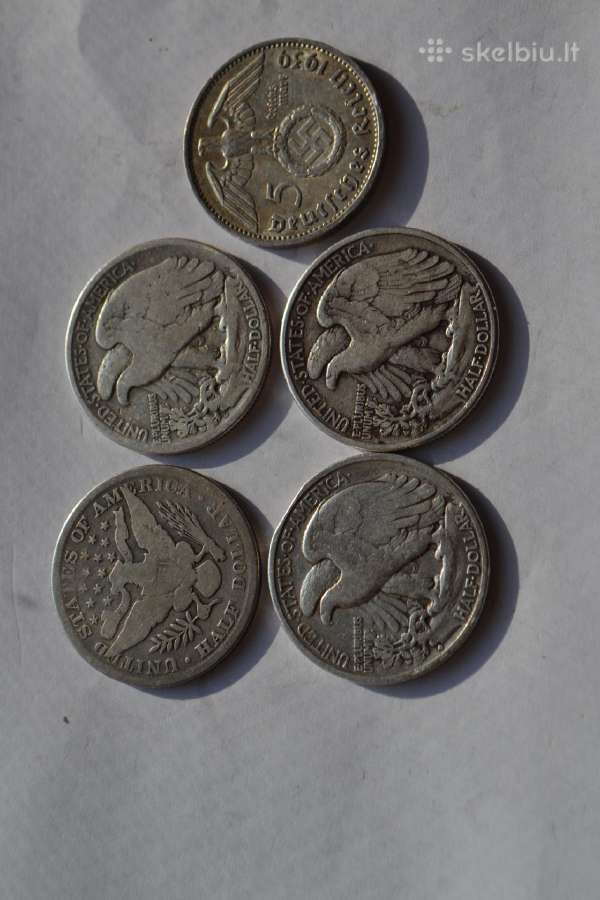 5 Vokiskos markes 1939m.puse dolerio1894,17,41,45m - nuotraukos Nr. 2
