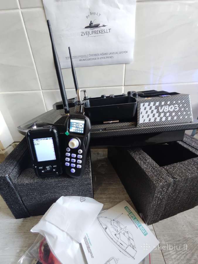 Naujas Flytec V803 GPS jaukinimo laivelis pašaro - nuotraukos Nr. 2