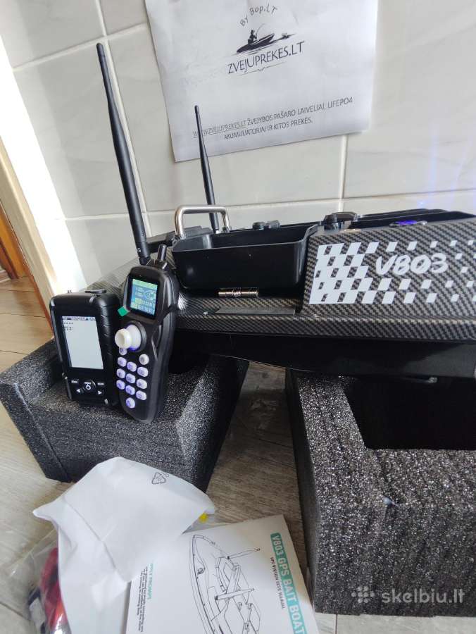 Naujas Flytec V803 GPS jaukinimo laivelis pašaro - nuotraukos Nr. 3
