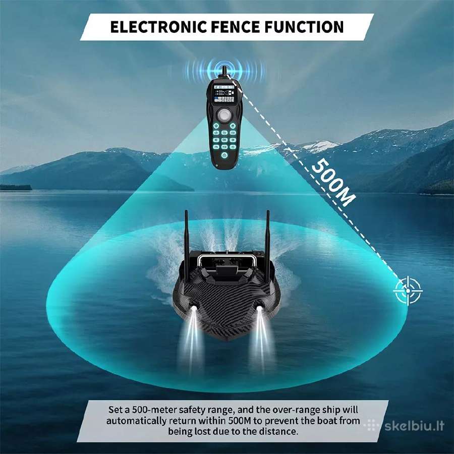 Naujas Flytec V803 GPS jaukinimo laivelis pašaro - nuotraukos Nr. 22
