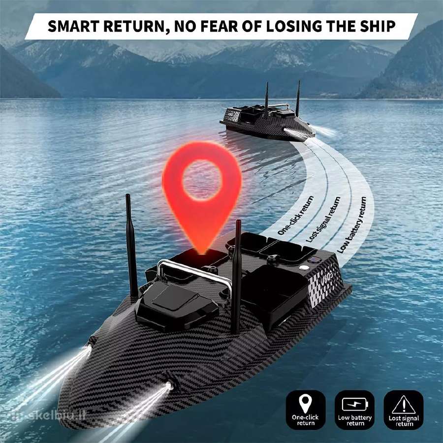 Naujas Flytec V803 GPS jaukinimo laivelis pašaro - nuotraukos Nr. 23