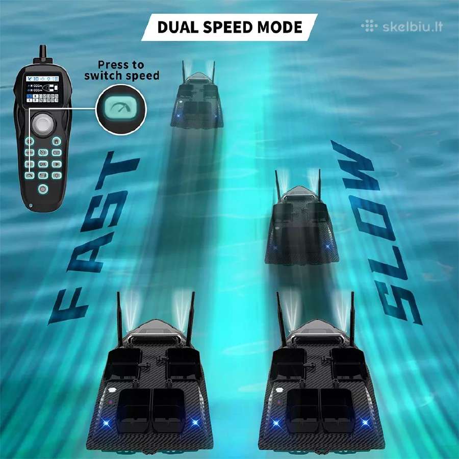 Naujas Flytec V803 GPS jaukinimo laivelis pašaro - nuotraukos Nr. 26