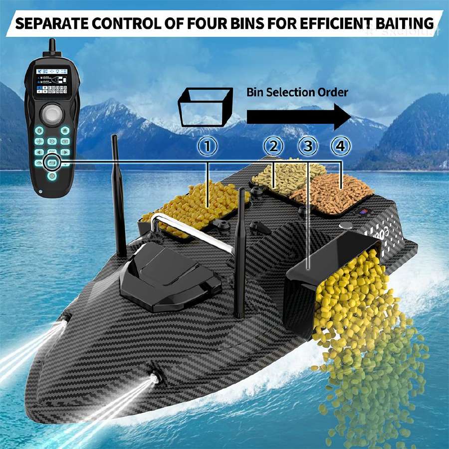 Naujas Flytec V803 GPS jaukinimo laivelis pašaro - nuotraukos Nr. 30