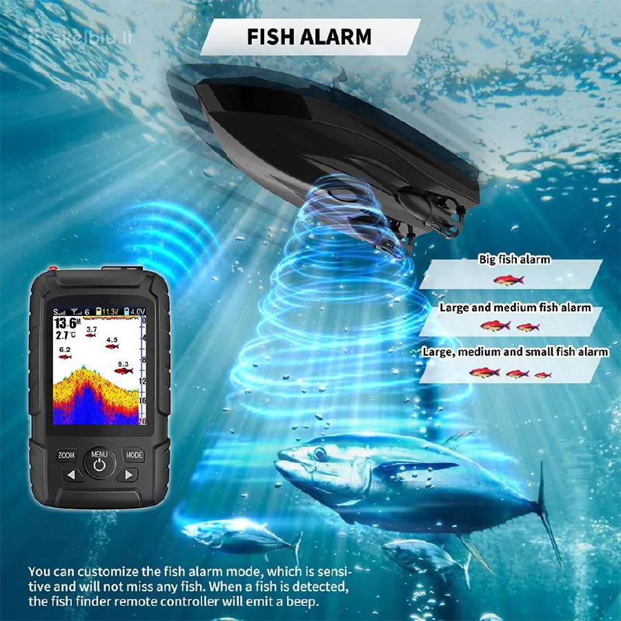 Naujas Flytec V803 GPS jaukinimo laivelis pašaro - nuotraukos Nr. 33