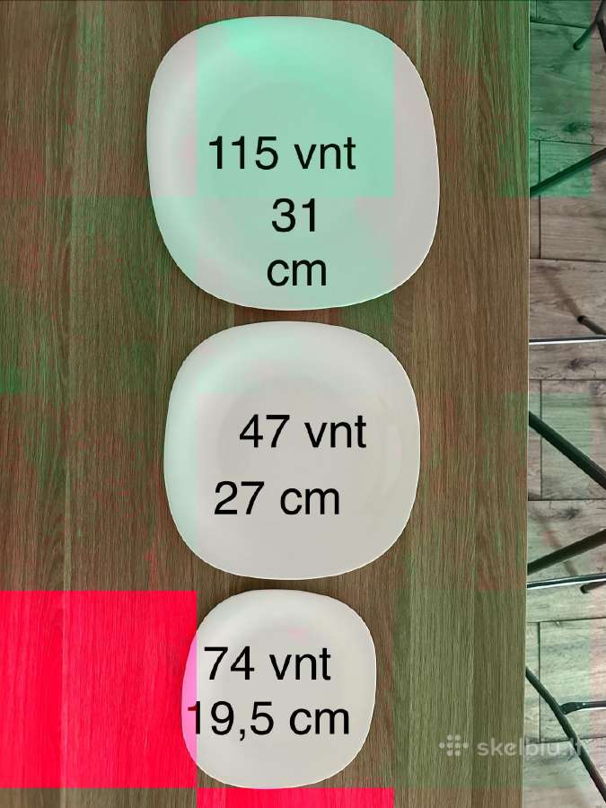 Luminarc lėkštės urmu